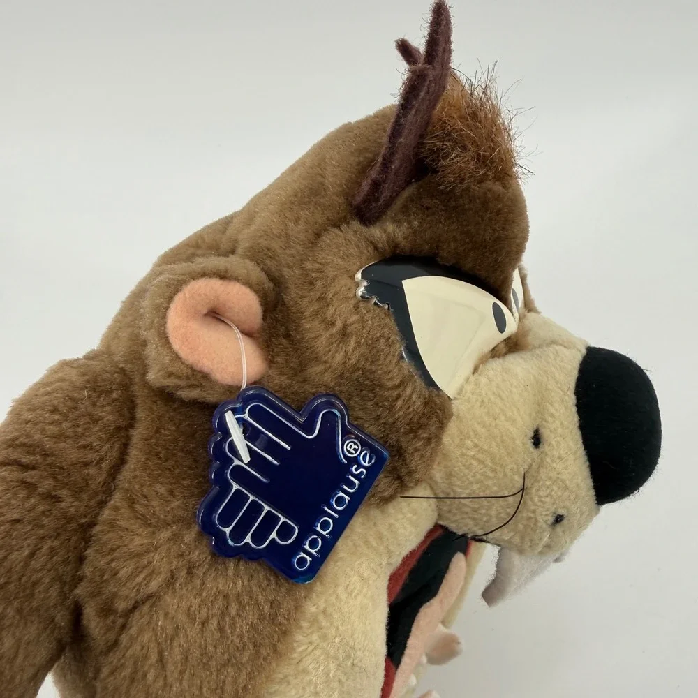 Vintage 1994 Applause Looney Tunes Taz Tasmanian Devil Plush Snarling 12 inch